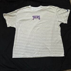 Nike Gray Striped 76ers Tee